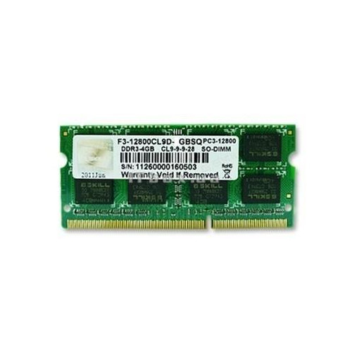 G.SKILL SO-DIMM DDR3 4GB 1600MHZ CL9 1,5V F3-12800CL9S-4GBSQ-8417935