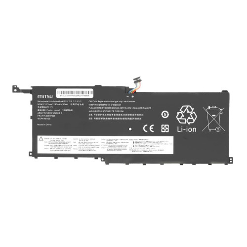 Bateria Mitsu do Lenovo ThinkPad X1 Carbon 4th-8480555