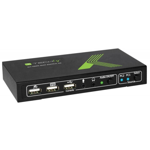 TECHLY PRZEŁĄCZNIK KVM HDMI/USB 2X1 Z AUDIO 4KX2K IDATA KVM-HDMI2U-8499500