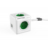 Przedłużacz allocacoc PowerCube Extended USB 2402GN/FREUPC (1,5m; kolor zielony)-851412