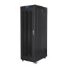 Szafa rack stojąca 19 cali 27U 800x1200 czarna drzwi perforowane LCD FLAT PACK -8557258