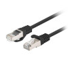 Patchcord kat.6 FTP 0.5m czarny Fluke 10-pak -8557385