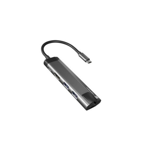 Stacja dokująca Multi Port Fowler Go USB-C - Hub 2x USB 3.0, HDMI 4K, USB-C PD, RJ45 -8554177