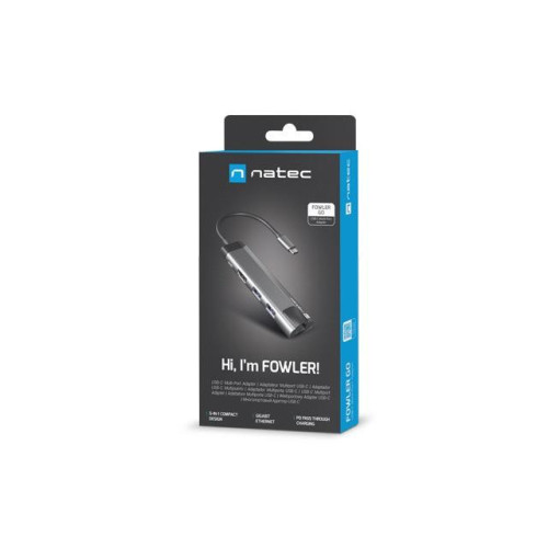 Stacja dokująca Multi Port Fowler Go USB-C - Hub 2x USB 3.0, HDMI 4K, USB-C PD, RJ45-8554178