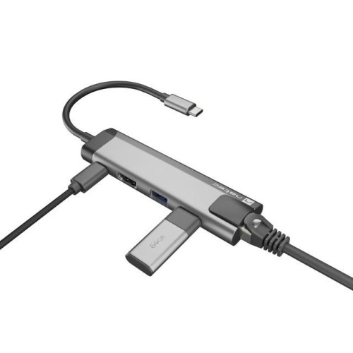 Stacja dokująca Multi Port Fowler Go USB-C - Hub 2x USB 3.0, HDMI 4K, USB-C PD, RJ45-8554180