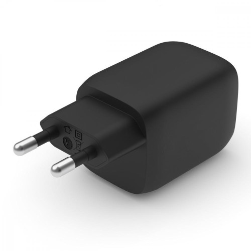 Ładowarka podwójna ścienna 65W USB-C GAN z PPS czarna-8555185