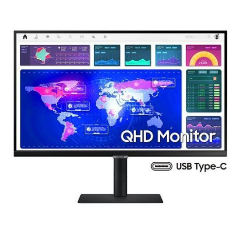 Monitor 27 cali LS27A60PUUUXEN VA 2560x1440 WQHD 16:9 1xHDMI 1xUSB-C 2xDP (In+Out) 3xUSB 3.0 LAN (RJ45) 5ms HAS+PIVOT płaski 3 lata on-site-8555651
