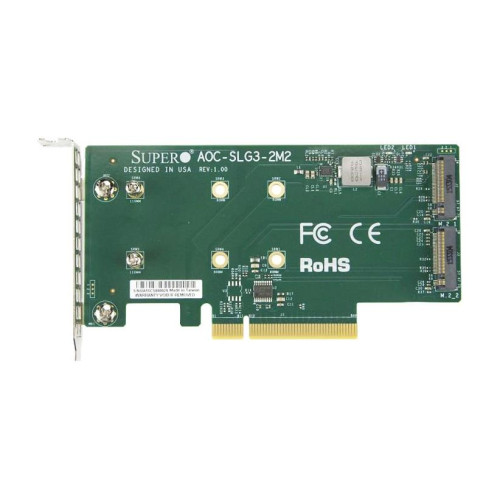 Karta riser Supermicro AOC-SLG3-2M2-O (Low Profile PCIe Riser Card supports 2 M.2 Module)-855571