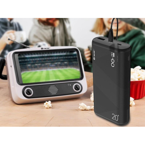 Powerbank Amos 20000mAh QC3.0-PD20W BK czarny-8556330
