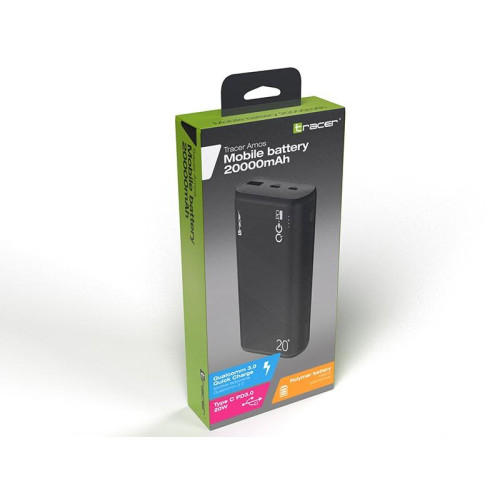 Powerbank Amos 20000mAh QC3.0-PD20W BK czarny-8556332