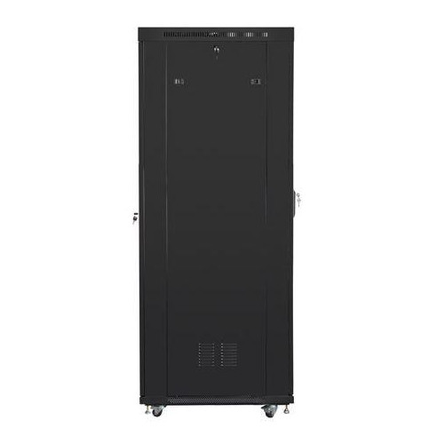 Szafa rack stojąca 19 cali 27U 800x1200 czarna drzwi perforowane LCD FLAT PACK-8557259