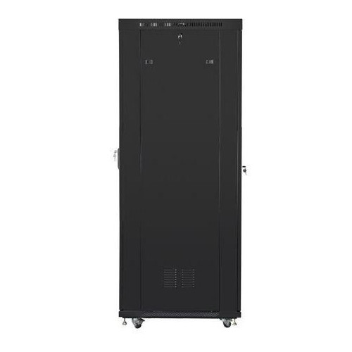 Szafa rack stojąca 19 cali 27U 800x1200 czarna drzwi perforowane LCD FLAT PACK-8557260