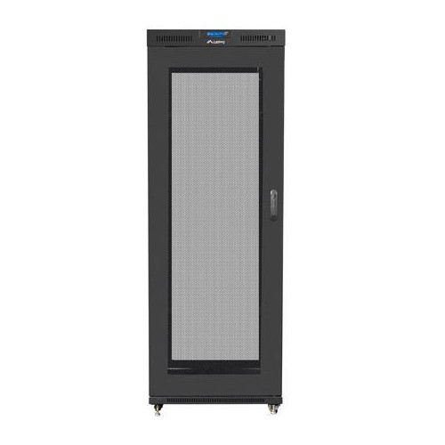 Szafa rack stojąca 19 cali 27U 800x1200 czarna drzwi perforowane LCD FLAT PACK-8557262