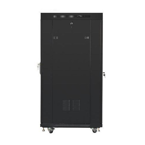 Szafa rack stojąca 19 cali 27U 800x1200 czarna drzwi szklane LCD FLAT PACK-8557265