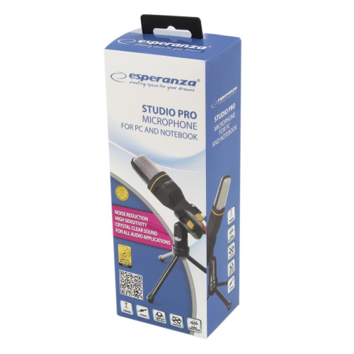 Mikrofon Esperanza STUDIO PRO EH182 (kolor czarny)-856773