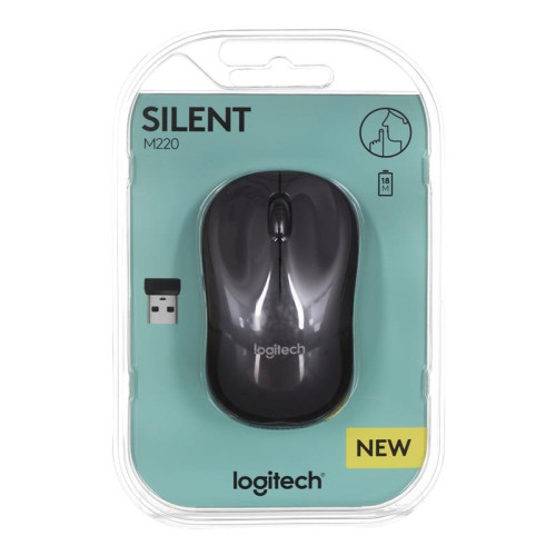 Mysz Logitech M220 Silent 910-004878 (optyczna; 1000 DPI; kolor czarny)-856791