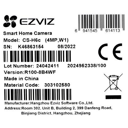 Kamera IP EZVIZ H6C 2K+ (Indoor PT)-8583567