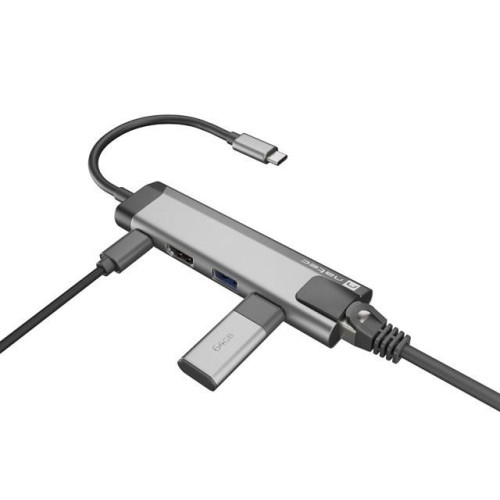 NATEC MULTIPORT FOWLER GO USB-C -> HUB USB 3.0 X2, HDMI 4K, USB-C PD, RJ45 NMP-1985-8625900