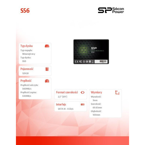 Dysk SSD Slim S56 120GB 2,5