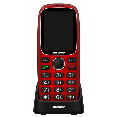 Telefon komórkowy dla seniorów Mescomp MT-180 Hektor Czerwony -8655799