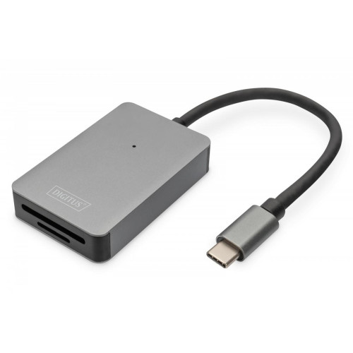Czytnik kart USB-C, 2-portowy UHS-II SD4.0 TF4.0 High Speed, aluminiowy, Szary -8655999