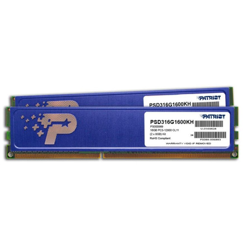 PATRIOT DDR3 2x8GB SIGNATURE 1600MHz PSD316G1600KH-8701187