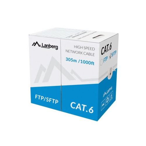 Kabel SFTP Kat.6 CU 305 m drut szary-7814807