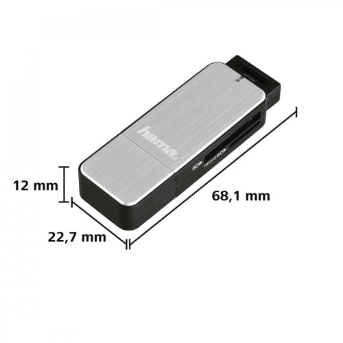 Czytnik kart SD/microSD USB 3.0 srebrny -874550