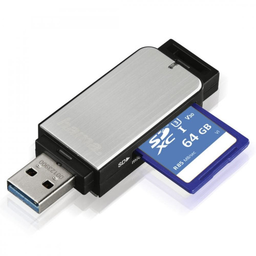 Czytnik kart SD/microSD USB 3.0 srebrny -874551