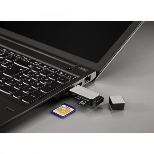 Czytnik kart SD/microSD USB 3.0 srebrny -874552