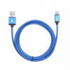 Kabel USB-USB C 1.5m niebieski sznurek premium-8787000
