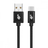 Kabel USB-USB C 3 m. czarny sznurek-8787009