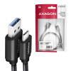 BUCM3-AM15AB Kabel USB-C - USB-A, 1.5m, USB 3.2 Gen 1 3A, ALU, oplot, czarny-8788000