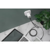 Ładowarka sieciowa, zasilacz GaN 2x USB-C PD 3.0 max. 65W, biała-8788301