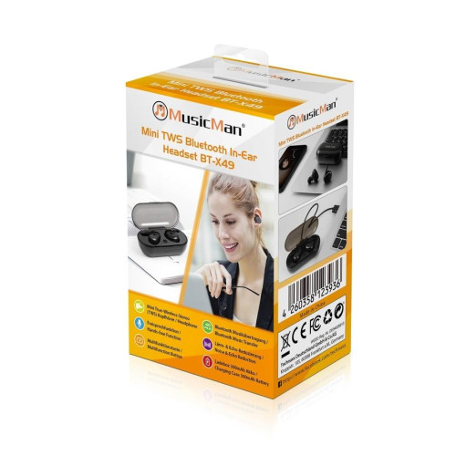 Słuchawki douszne bezprzewodowe z mikrofonem TWS-8785443