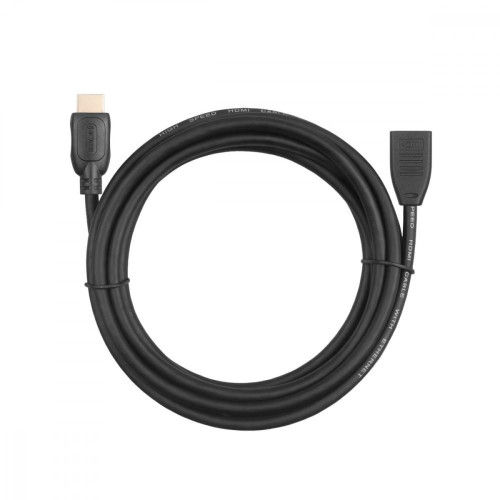 Kabel HDMI v2.0 F-M pozłacany 3m przedłużacz -8786983
