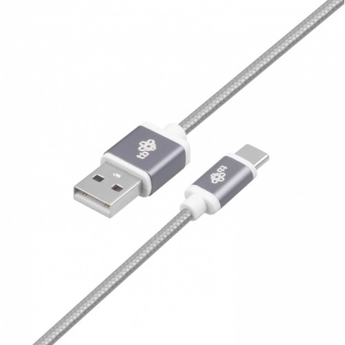 Kabel USB-USB C 1.5m szary sznurek premium-8787004