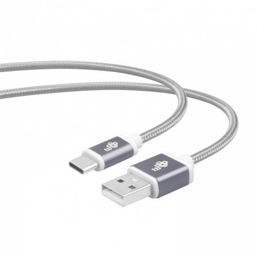 Kabel USB-USB C 1.5m szary sznurek premium-8787006