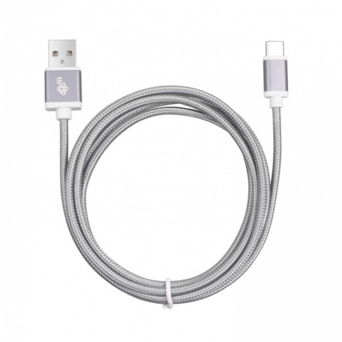 Kabel USB-USB C 1.5m szary sznurek premium-8787007