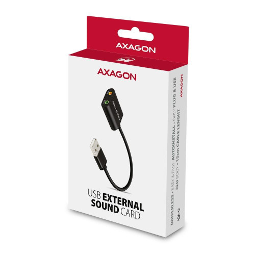 ADA-12 Zewnętrzna karta dzwiękowa USB 2.0 48kHz/16-bit stereo, metal, kabel USB-A 15 cm-8788023