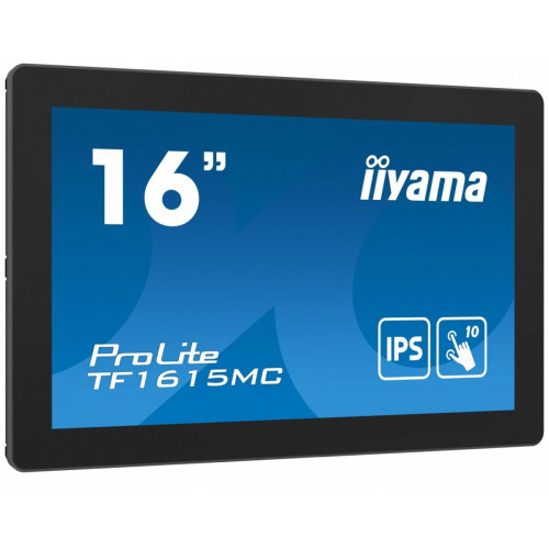 Monitor 15.6 cala TF1615MC-B1 IPS,pojemnościowa 10 punktów,450cd/m2,IP65,7H,HDMI,DP,VGA-8789325