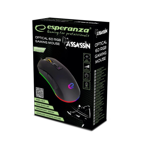 Mysz przewodowa dla graczy 6d opt. usb mx601 assassin-881209