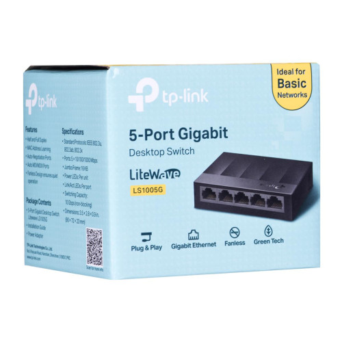 Switch TP-LINK LS1005G (5x 10/100/1000Mbps)-888025