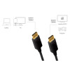Kabel DisplayPort M/M 4K/60Hz, 3m Czarny -8929667