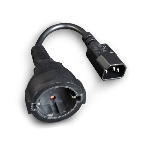 Adapter zasilania IEC320 C14->SCHUKO(F) 15 cm -8927986