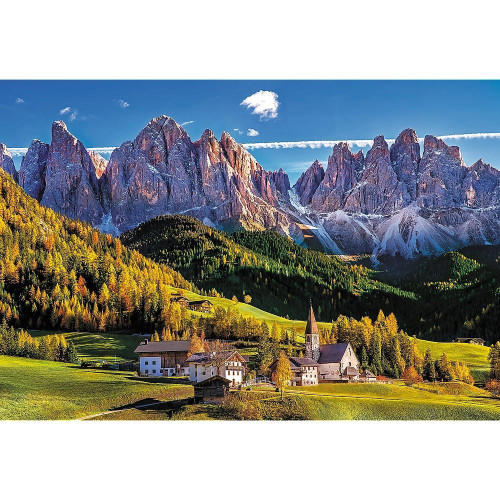 Puzzle 1500 elementów Dolina Val di Funes Dolomity Włochy-8929033