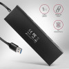 HUE-F7A Hub 7-portowy USB 3.2 Gen 1 ALU FLAT, micro USB, 1m USB-A kabel-8932101