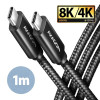 BUCM432-CM10AB Kabel USB-C - USB-C, USB4 Gen 3x2 1m, PD 100W, 8K HD, ALU, oplot Czarny-8788007