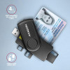 CRE-SMP2A Czytnik kart identyfikacyjnych & SD/microSD/SIM card PocketReader USB-8932425