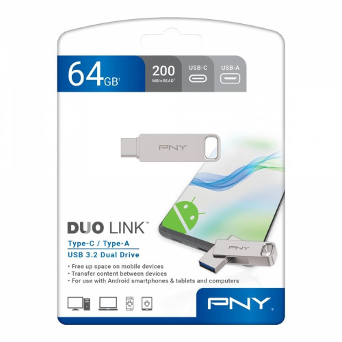 Pendrive 64GB USB 3.2 Duo-Link P-FDI64GDULINKTYC-GE-8931224